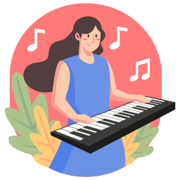 Keyboard instruments sticker