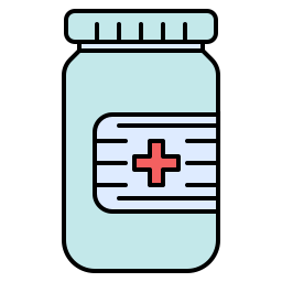 botella de medicamento icono