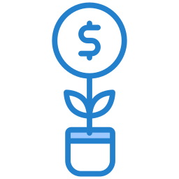 Money growth icon