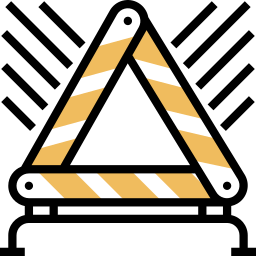Reflective triangle icon