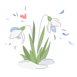 flor de campanilla de invierno sticker