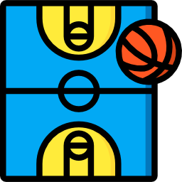 cancha de baloncesto icono