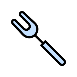 tenedor de barbacoa icono