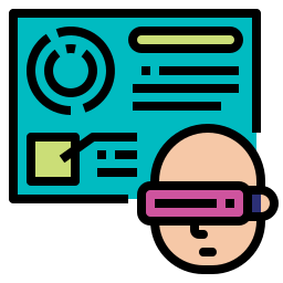 vidrio de realidad virtual icono