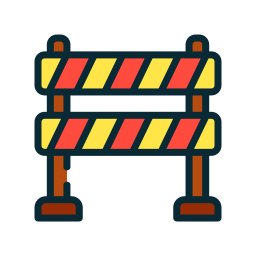 Traffic barrier icon