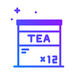 caja de té icono