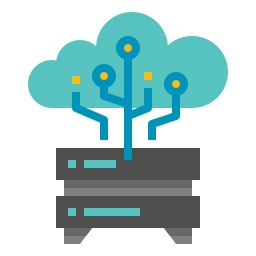 estrazione nel cloud icona