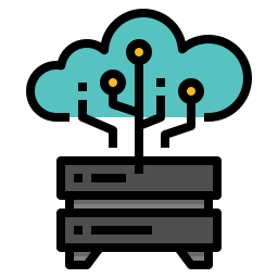 estrazione nel cloud icona