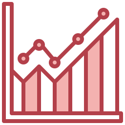 graphique en ligne Icône