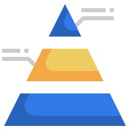 gráfico piramidal icono