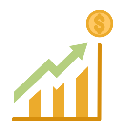 crescita del profitto icona