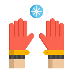 Лыжные перчатки иконка