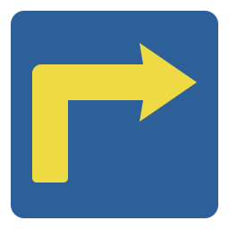 Go right icon