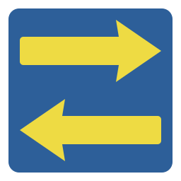 izquierda y derecha icono