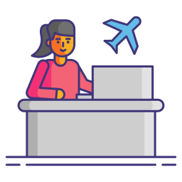 Travel agent icon