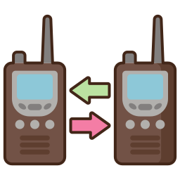 comunicación bidireccional icono