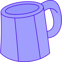 Wooden mug icon
