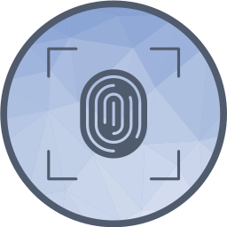 Fingerprint scan icon