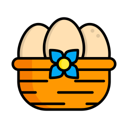 Eggs basket icon