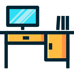 Office desk icon