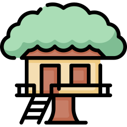 Tree house icon