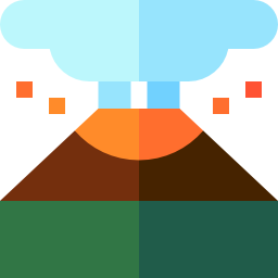 Извержение вулкана иконка