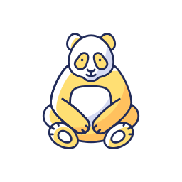 miś panda ikona