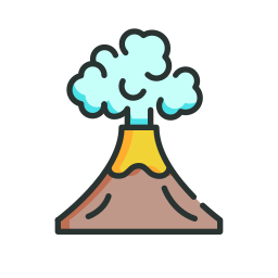 volcán icono