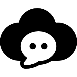 chmura z wiadomością ikona