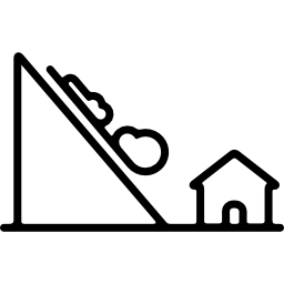 avalancha y casa icono