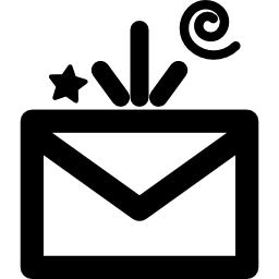 partij uitnodiging envelop icoon