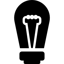 lampadina elettrica icona