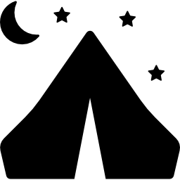 Night camping icon