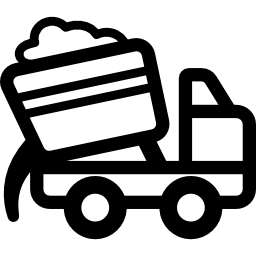 camión cargado icono