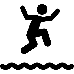 saltando al agua icono