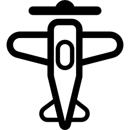 Plane top view icon