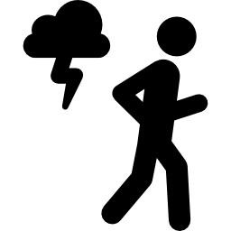 wandelen met een storm icoon
