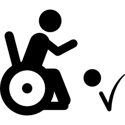 deporte en silla de ruedas icono