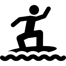 Surfer surfing icon