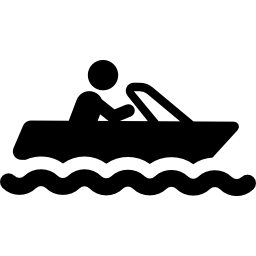 uomo su una barca icona