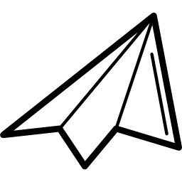 aereo di carta origami icona