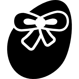 uovo di pasqua con nastro icona