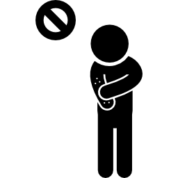 zieke mensen niet toegestaan icoon