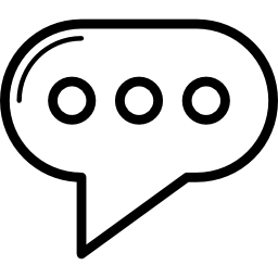 Three dots in speech bubble  icon