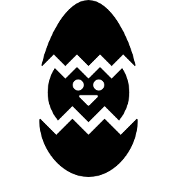 pollo en huevo icono