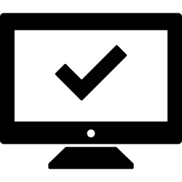 monitor verificado Ícone