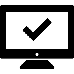 Checked monitor icon