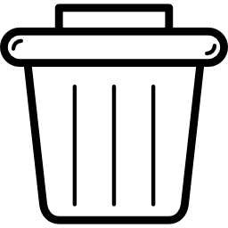 Trash bucket icon