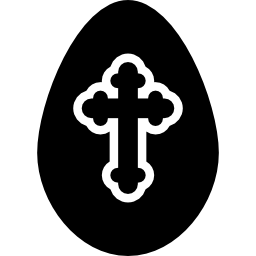 Egg with cross icon