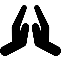 mãos orando Ícone